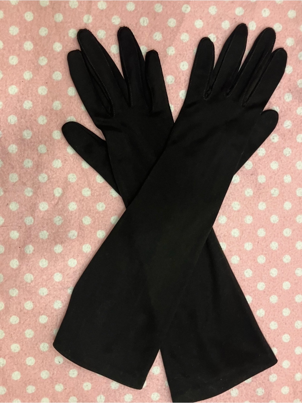 Vintage Faux Suede Gloves M - Picture 7 of 11